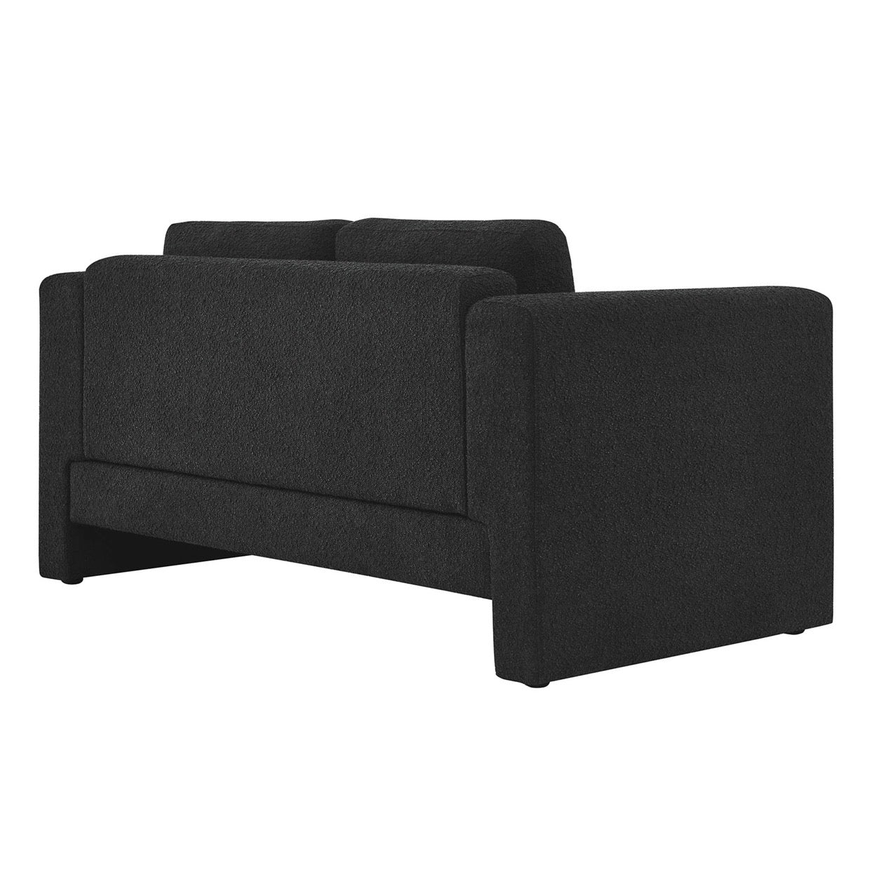 Visible Boucle Negro Loveseat