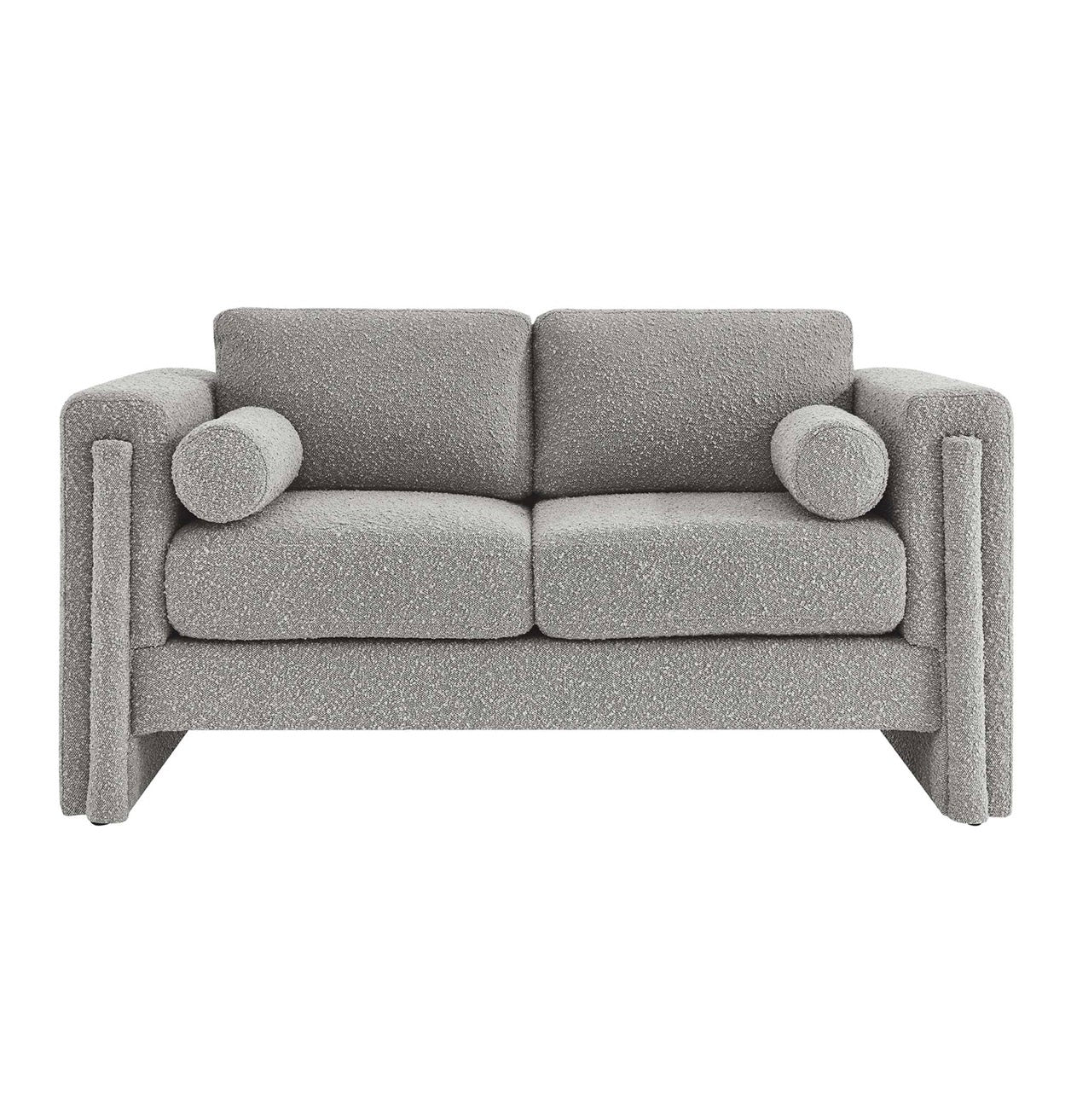 Visible Boucle Gris Loveseat