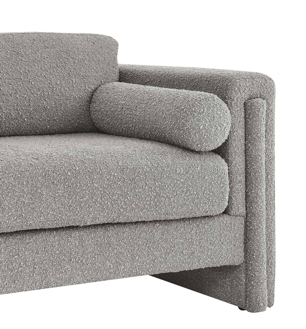 Visible Boucle Gris Loveseat