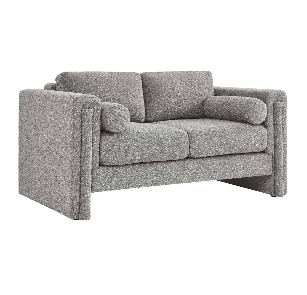 Visible Boucle Gris Loveseat