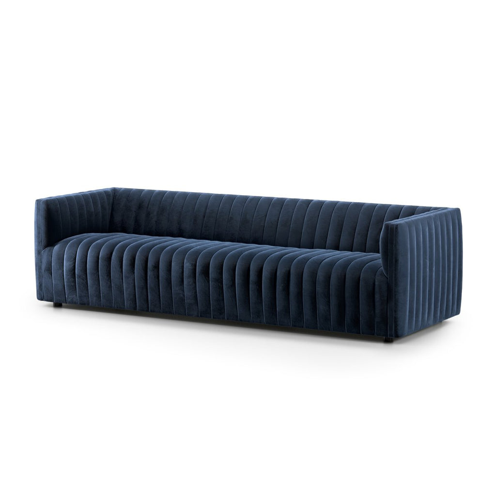 Augustine Terciopelo Azul Marino Sofa