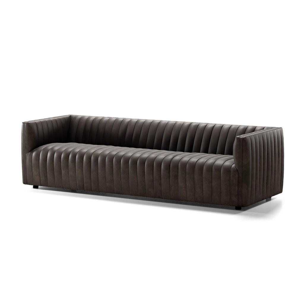 Augustine Cuero Top Negro Sofa