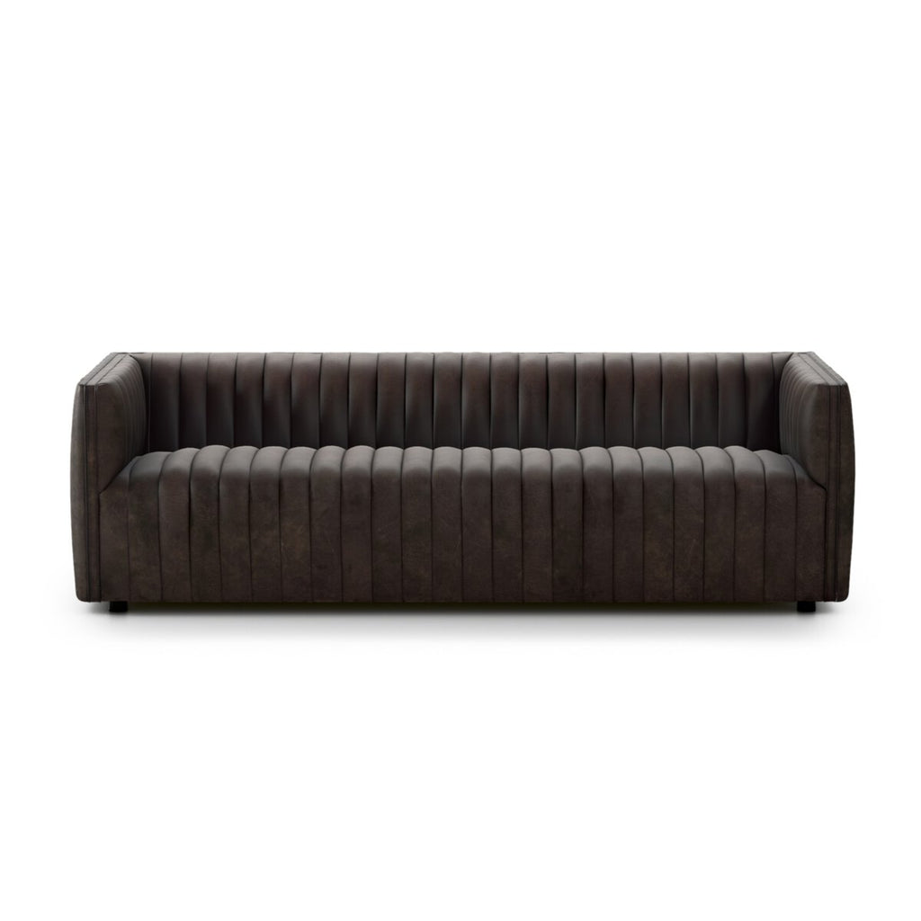 Augustine Cuero Top Negro Sofa