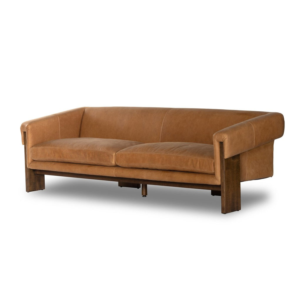 Cairo Cuero Top Tan Sofa