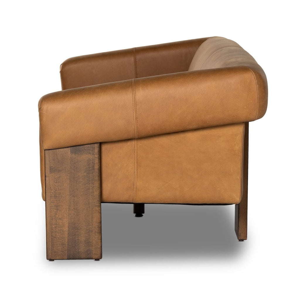 Cairo Cuero Top Tan Sofa