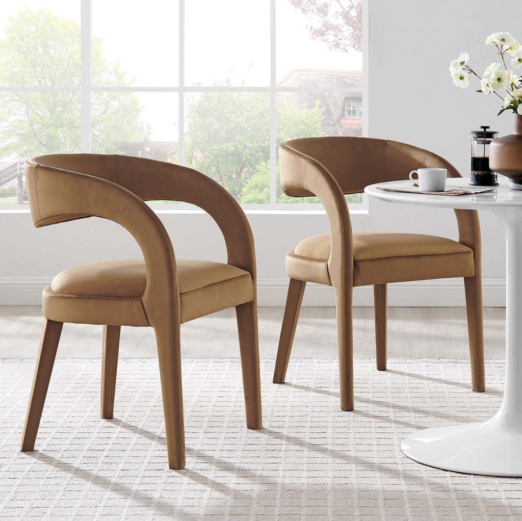 Pinnacle Camel Set de 2 Silla de comedor