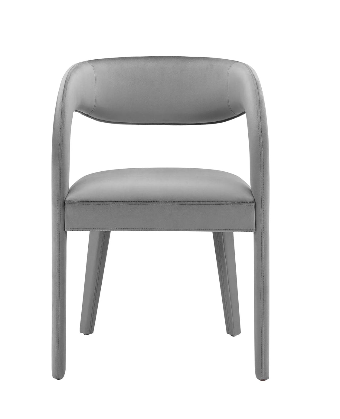 Pinnacle Terciopelo Gris Set de 2 Silla de comedor