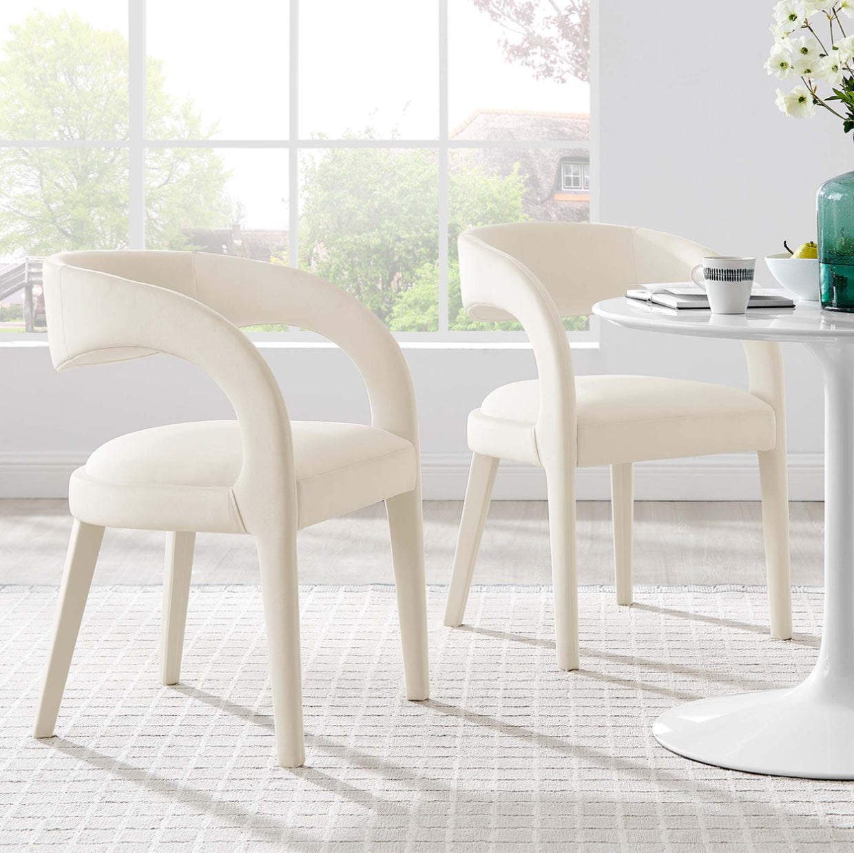 Pinnacle Ivory Set de 2 Silla de comedor