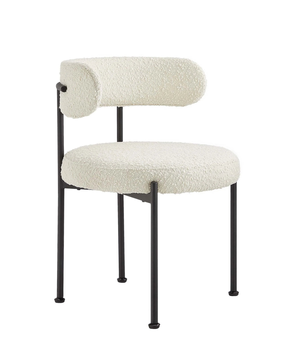 Albie Boucle Ivory Set de 2 Silla de comedor