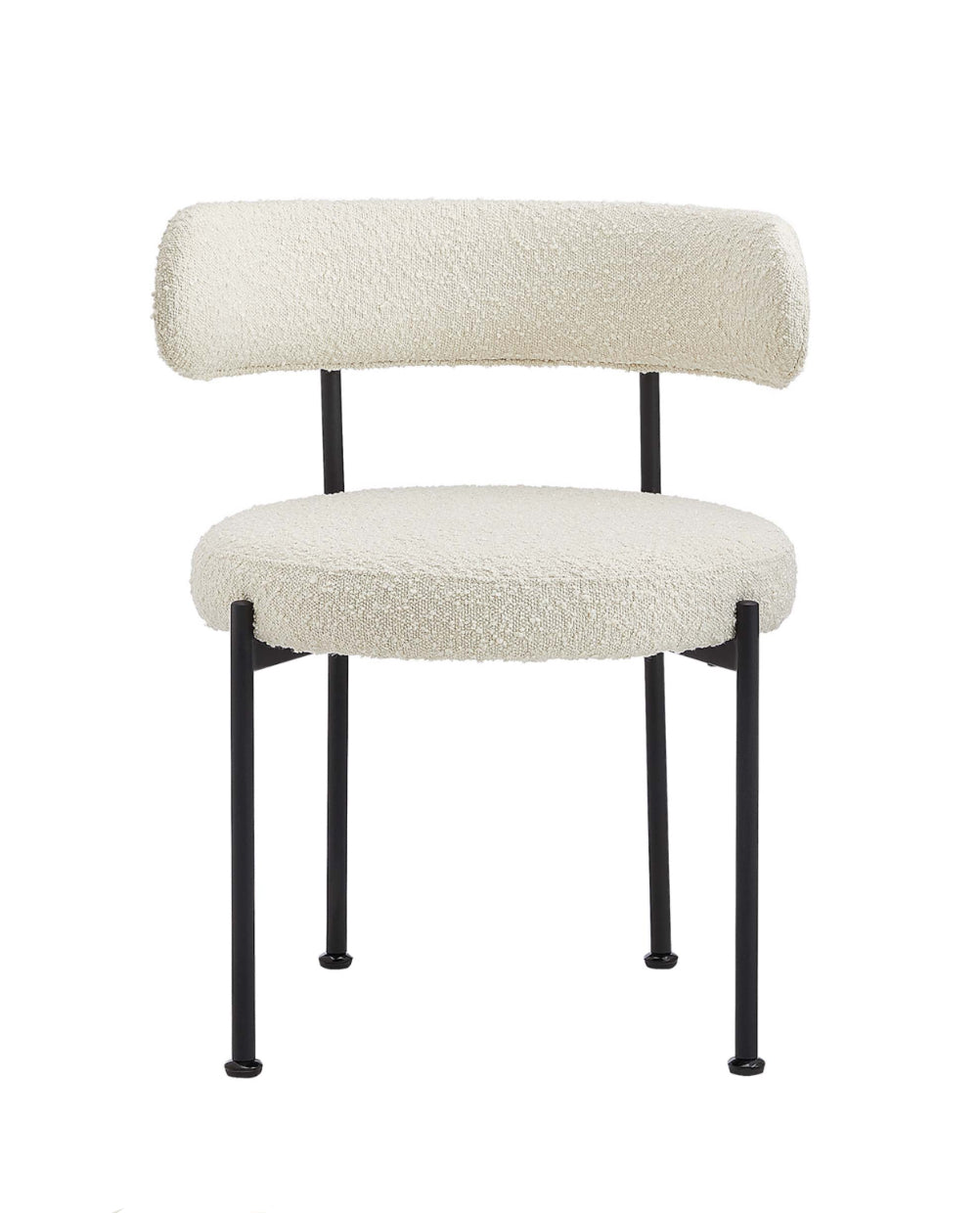 Albie Boucle Ivory Set de 2 Silla de comedor