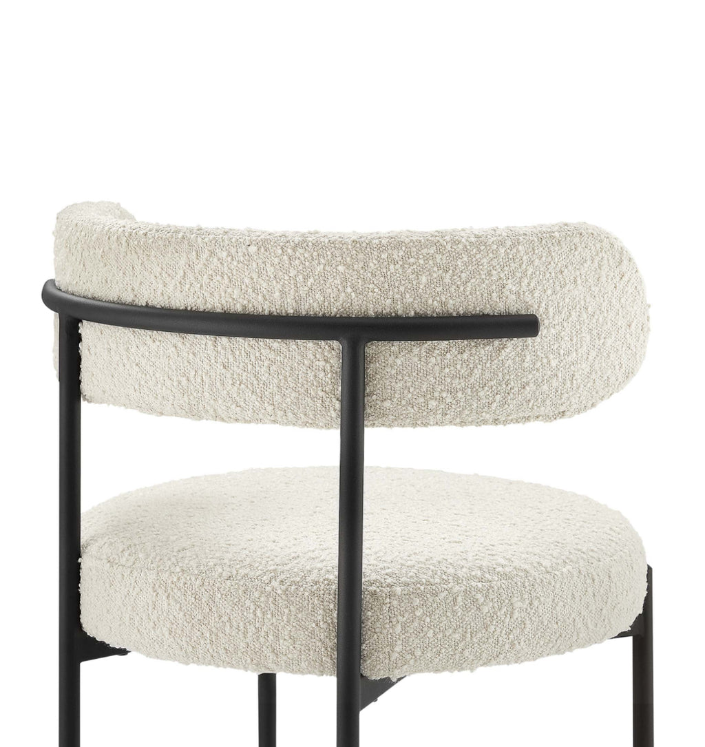 Albie Boucle Ivory Set de 2 Silla de comedor