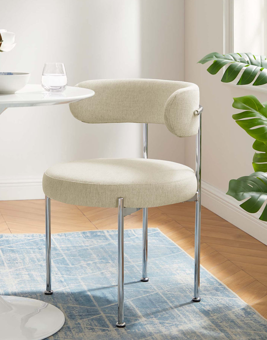Albie Crema Set de 2 Silla de comedor