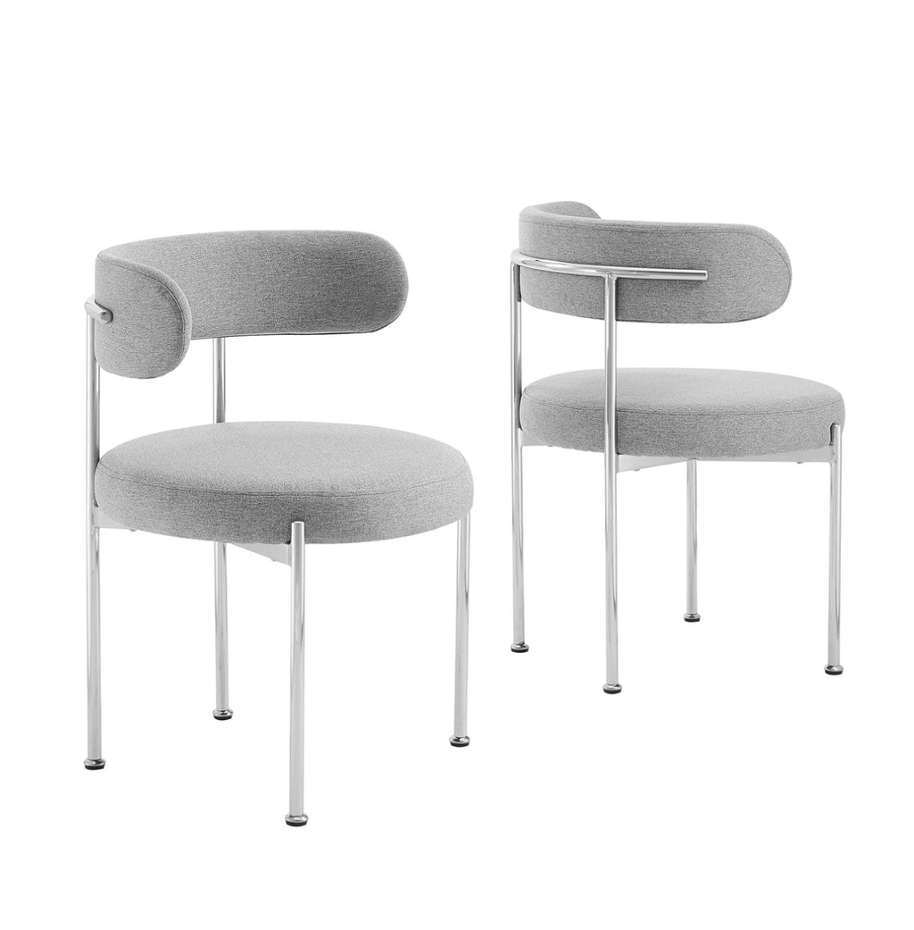 Albie Gris Set de 2 Silla de comedor