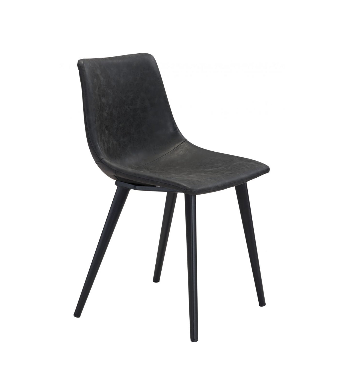 Daniel Vegan Leather Negro Silla de comedor