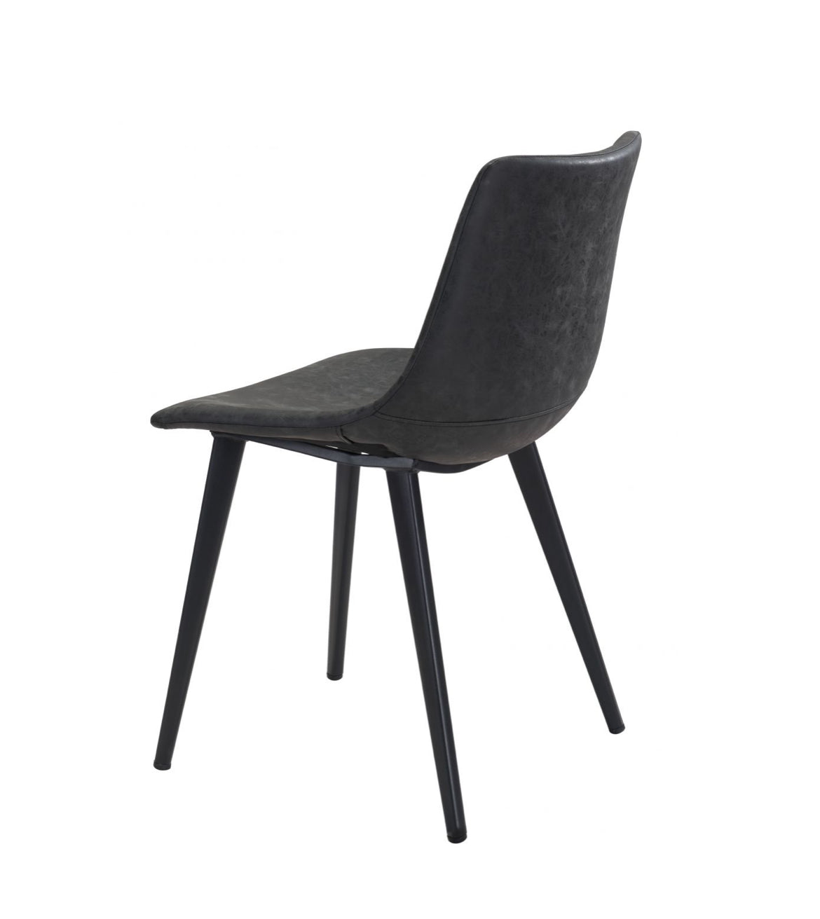 Daniel Vegan Leather Negro Silla de comedor