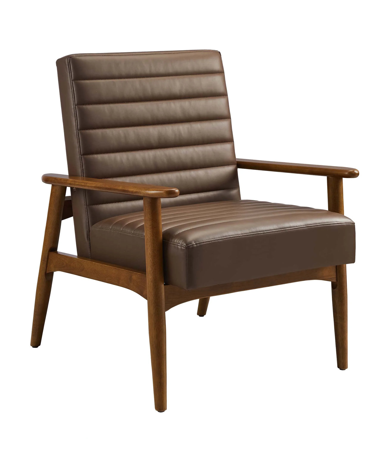 Jensen Vegan Leather Cafe Oscuro Silla de Acento