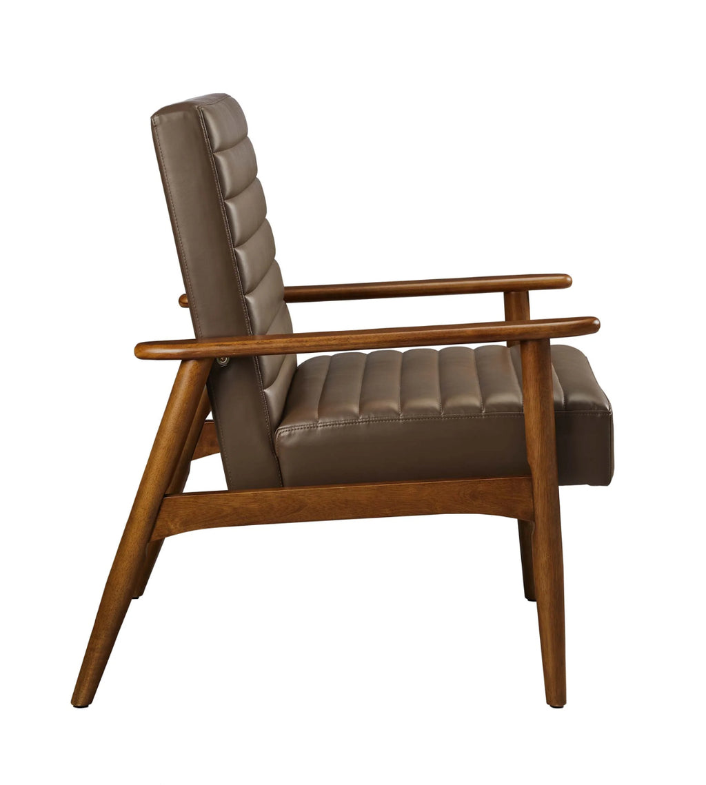 Jensen Vegan Leather Cafe Oscuro Silla de Acento