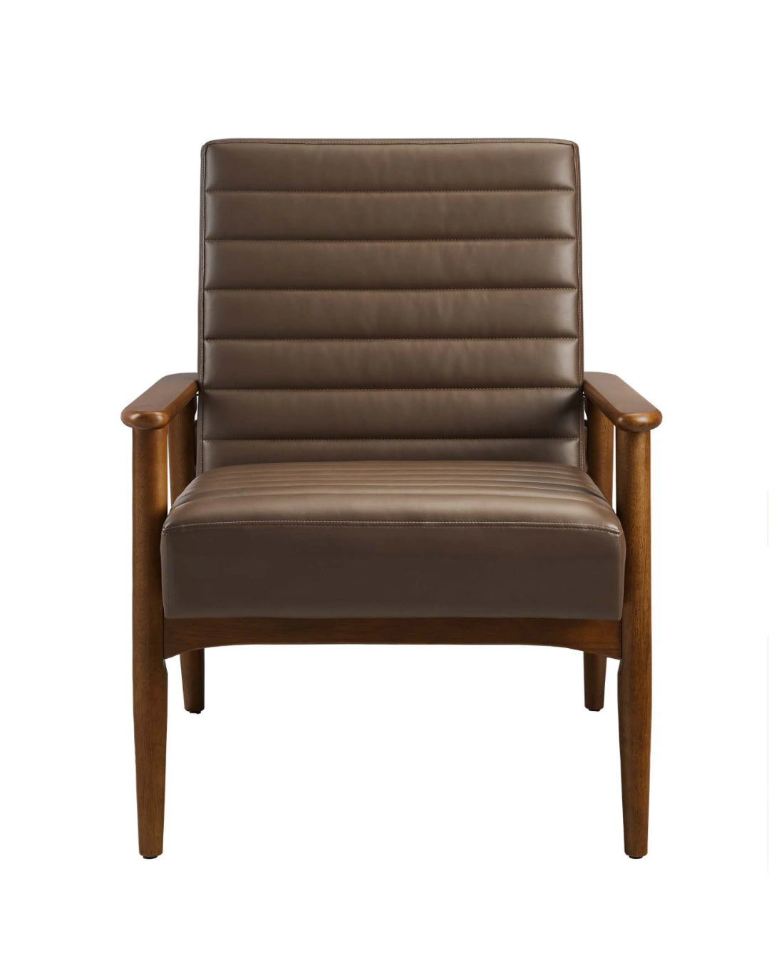 Jensen Vegan Leather Cafe Oscuro Silla de Acento