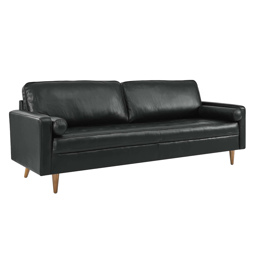 Valour Vegan leather Negro Sofa