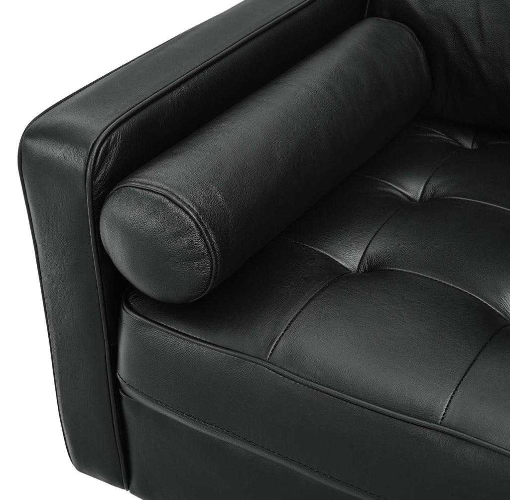 Valour Vegan leather Negro Sofa