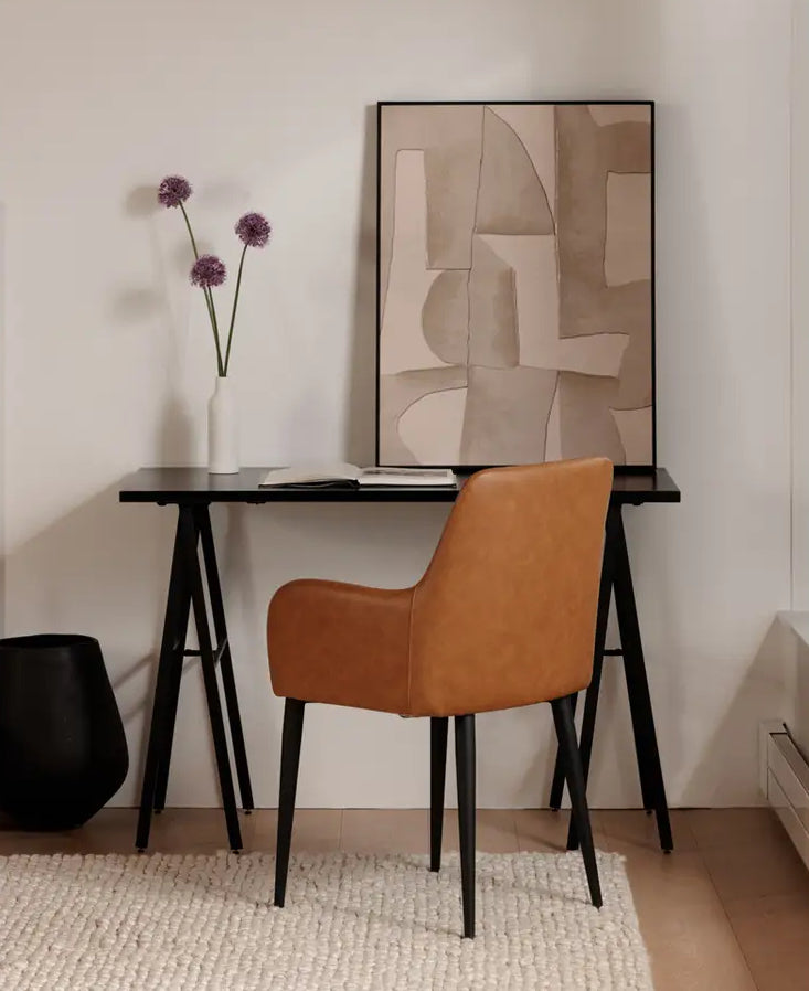 Cantata Vegan Leather Café Set de 2 Silla de comedor