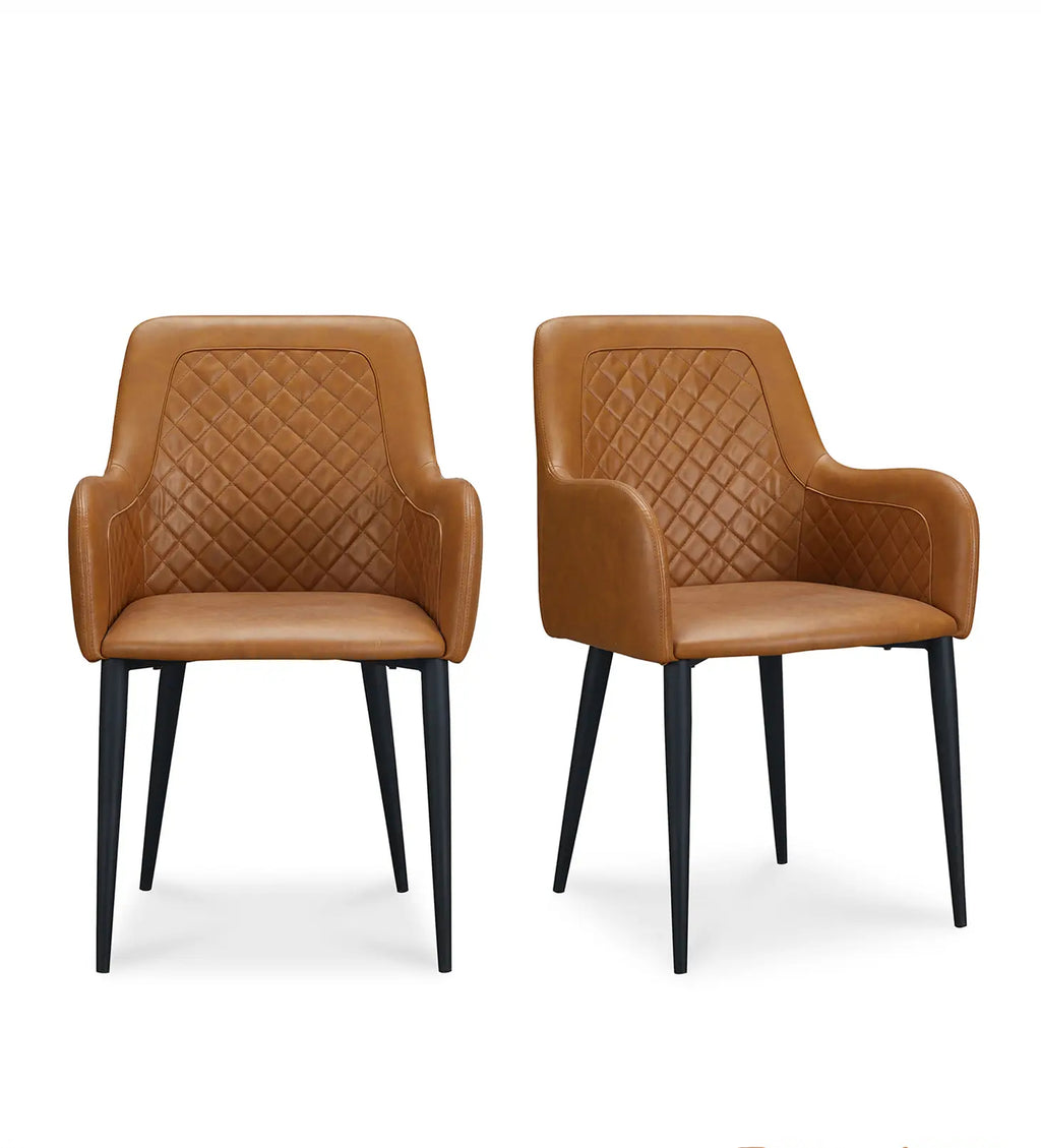 Cantata Vegan Leather Café Set de 2 Silla de comedor