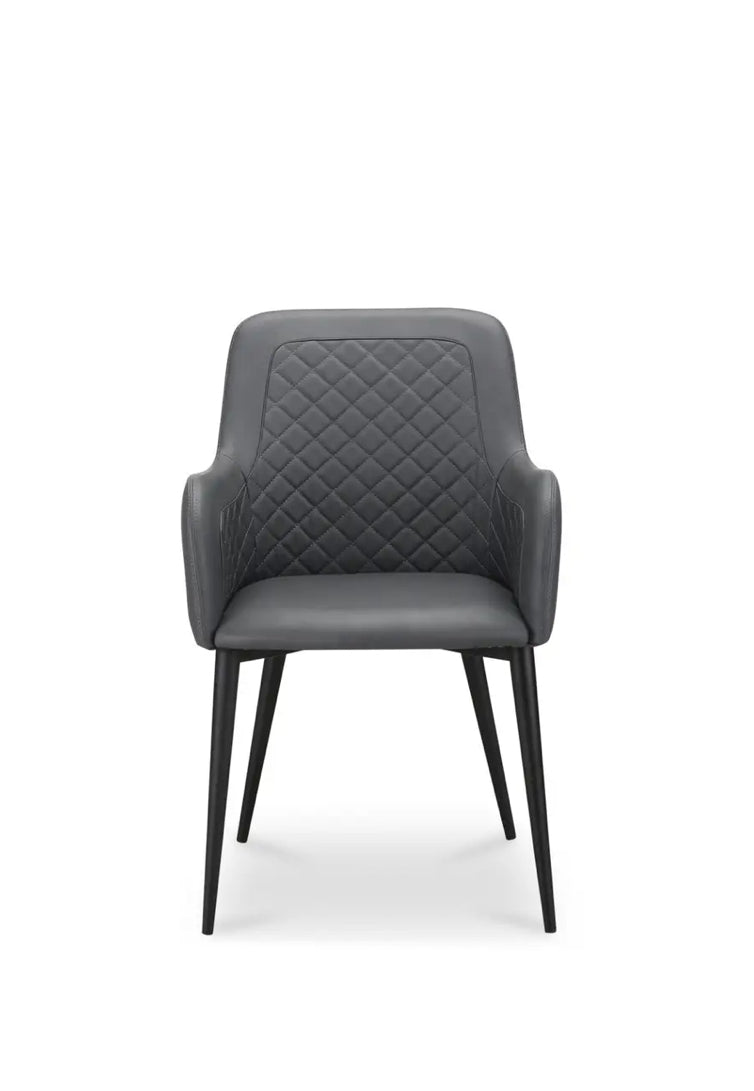 Cantata Vegan Leather Gris Set de 2 Silla de comedor
