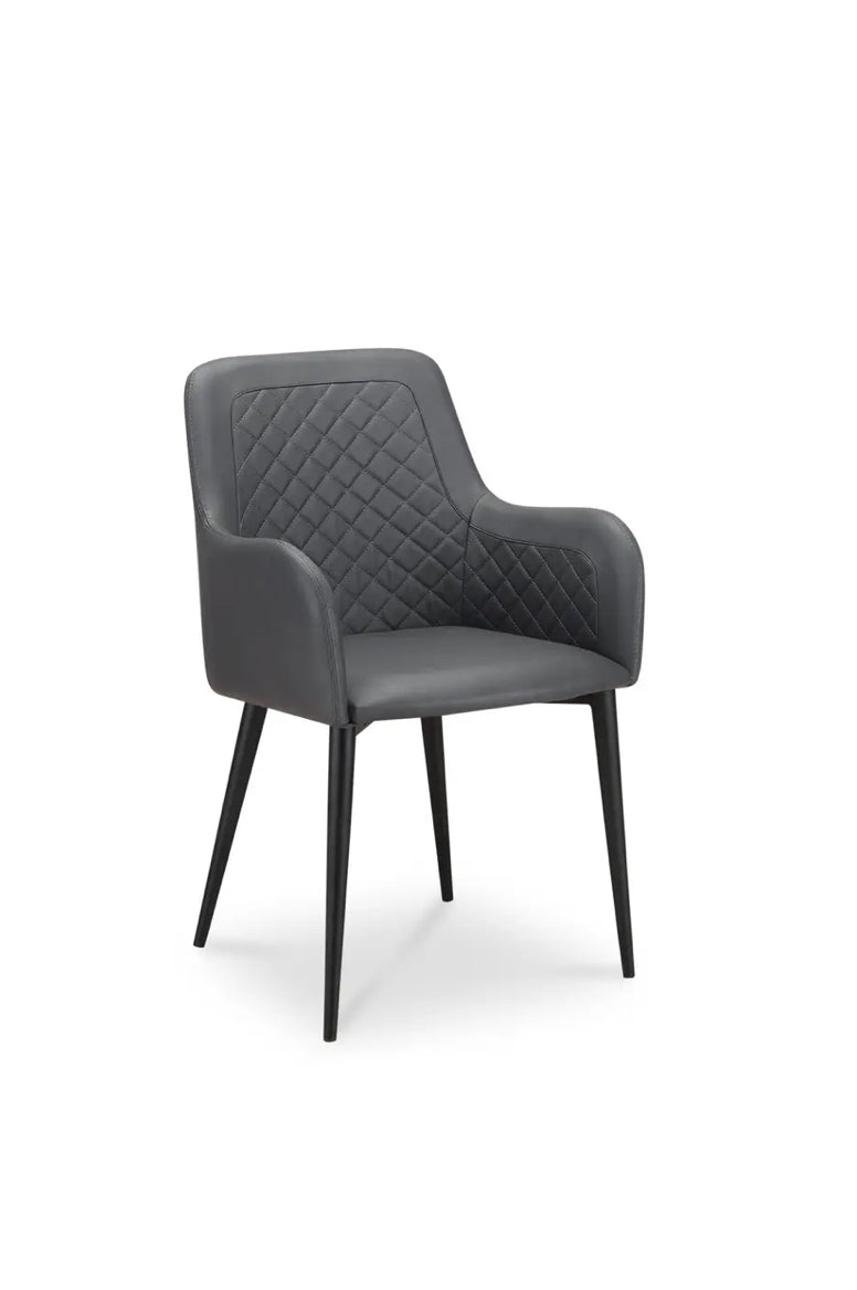 Cantata Vegan Leather Gris Set de 2 Silla de comedor