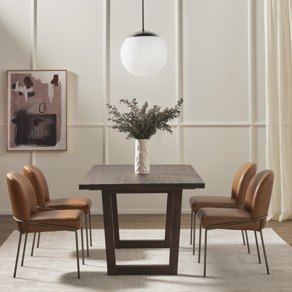 Astrid Camel Vegan Leather Silla de comedor