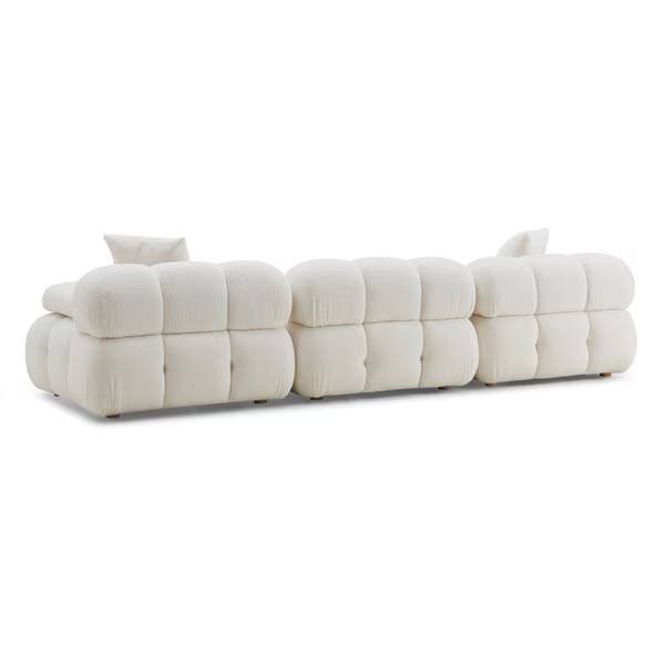 Calliope Shearling Crema Sofa Modular 3 piezas
