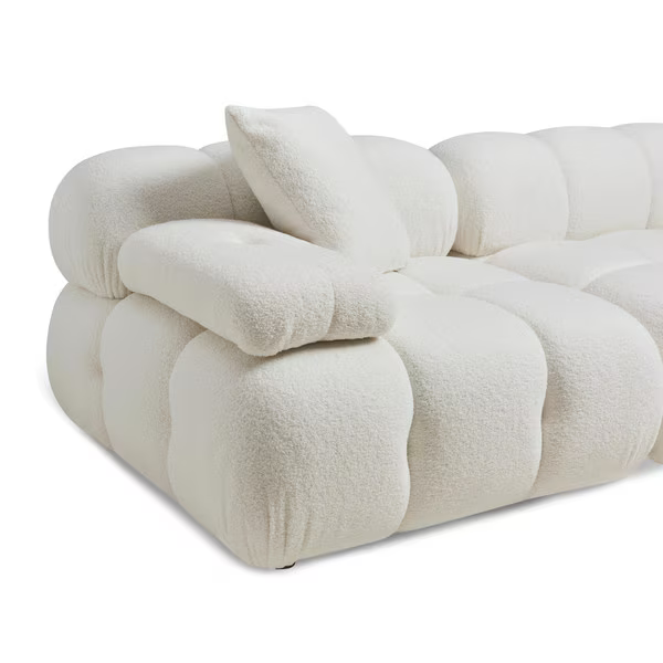 Calliope Shearling Crema Sofa Modular 3 piezas