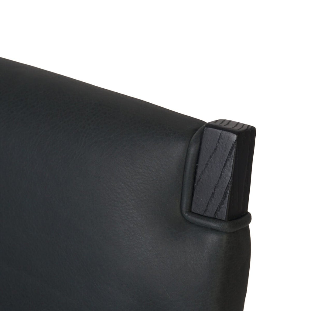 Tamari Cuero Negro Silla de comedor