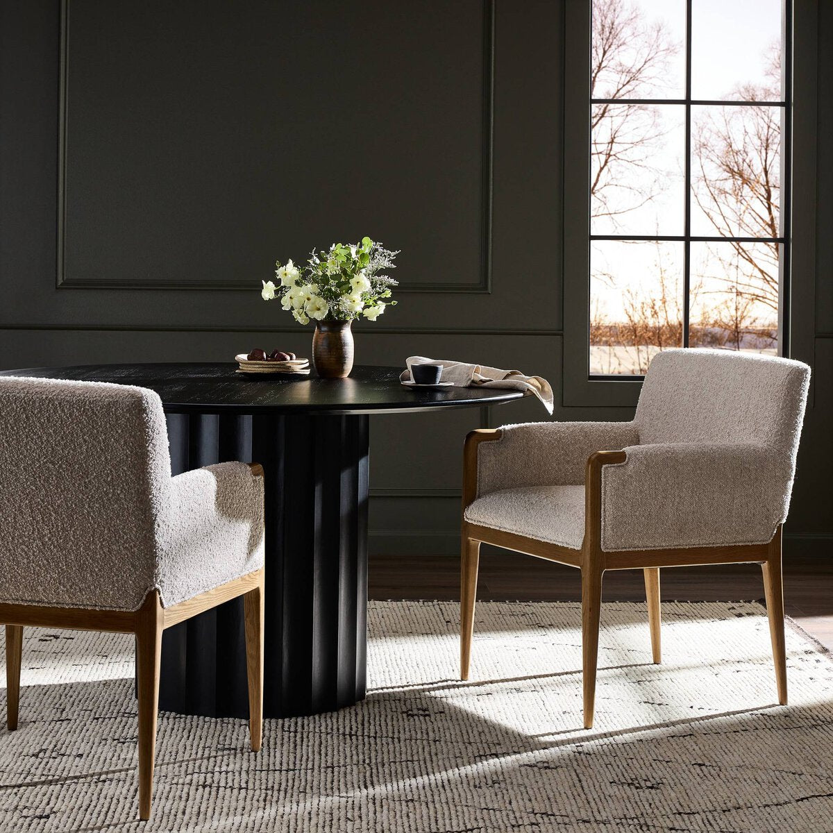 Ledger Crema Silla de Comedor