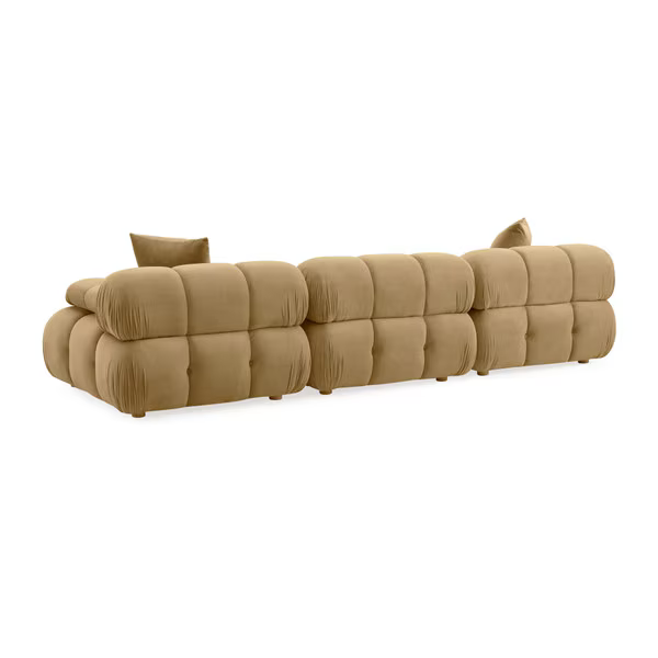 Calliope Velvet Cafe Sofa Modular 3 piezas