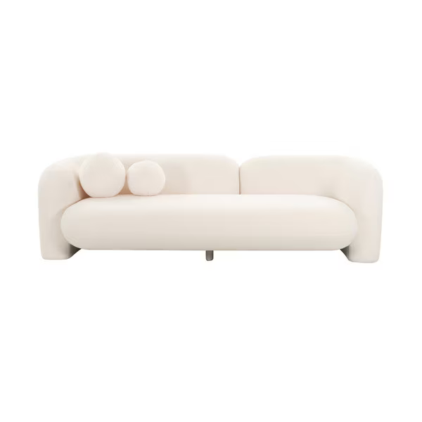 Amelie Faux Fur Crema Sofa