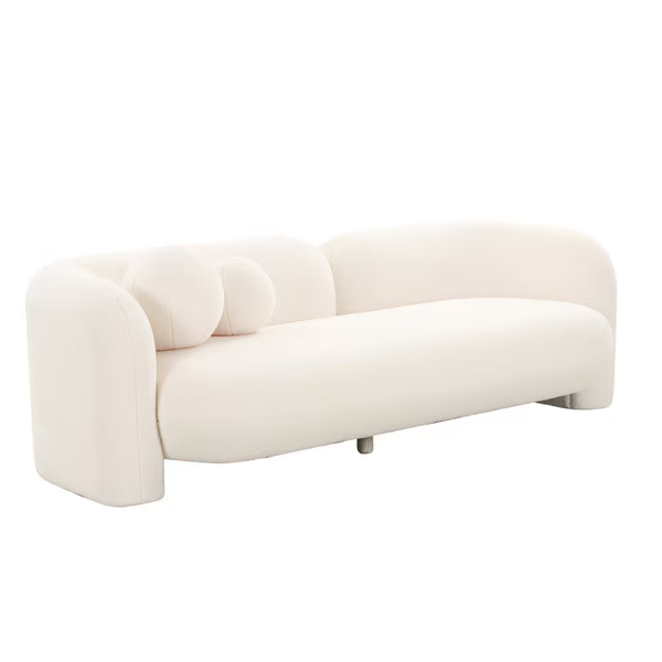 Amelie Faux Fur Crema Sofa