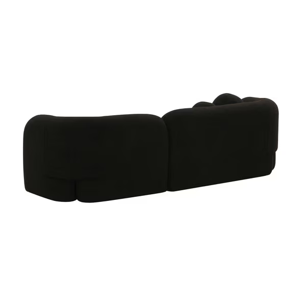 Amelie Faux Fur Negro Sofa