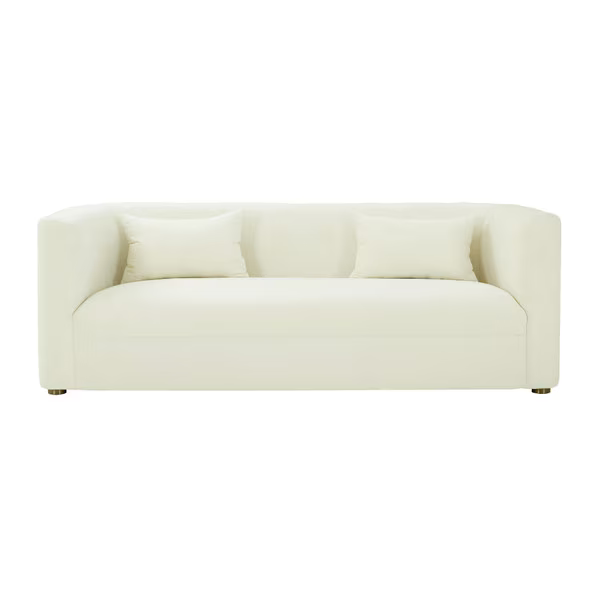 Callie Velvet Crema Sofa