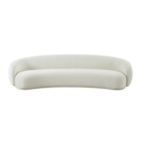 Kendall Velvet Crema Sofa