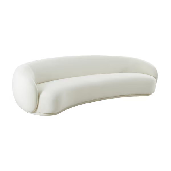 Kendall Velvet Crema Sofa