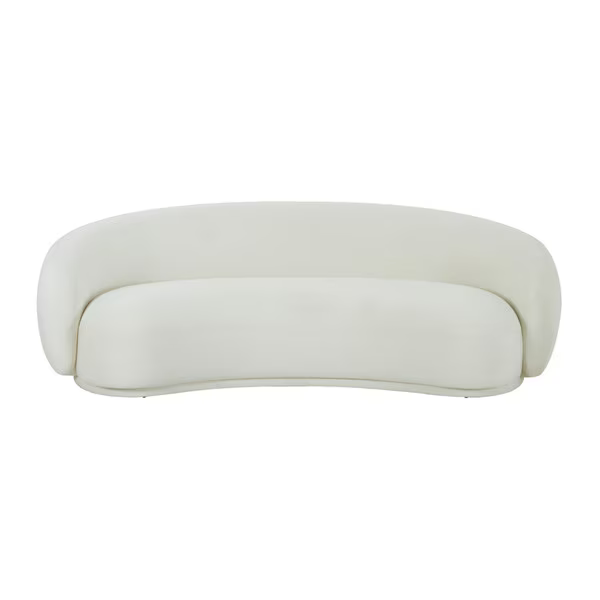Kendall Velvet Crema Sofa