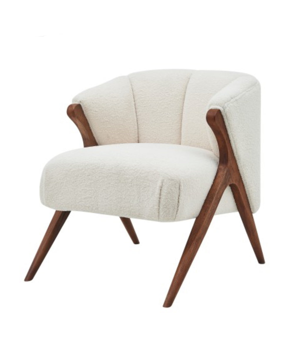 Florence Boucle Blanco Silla de Acento