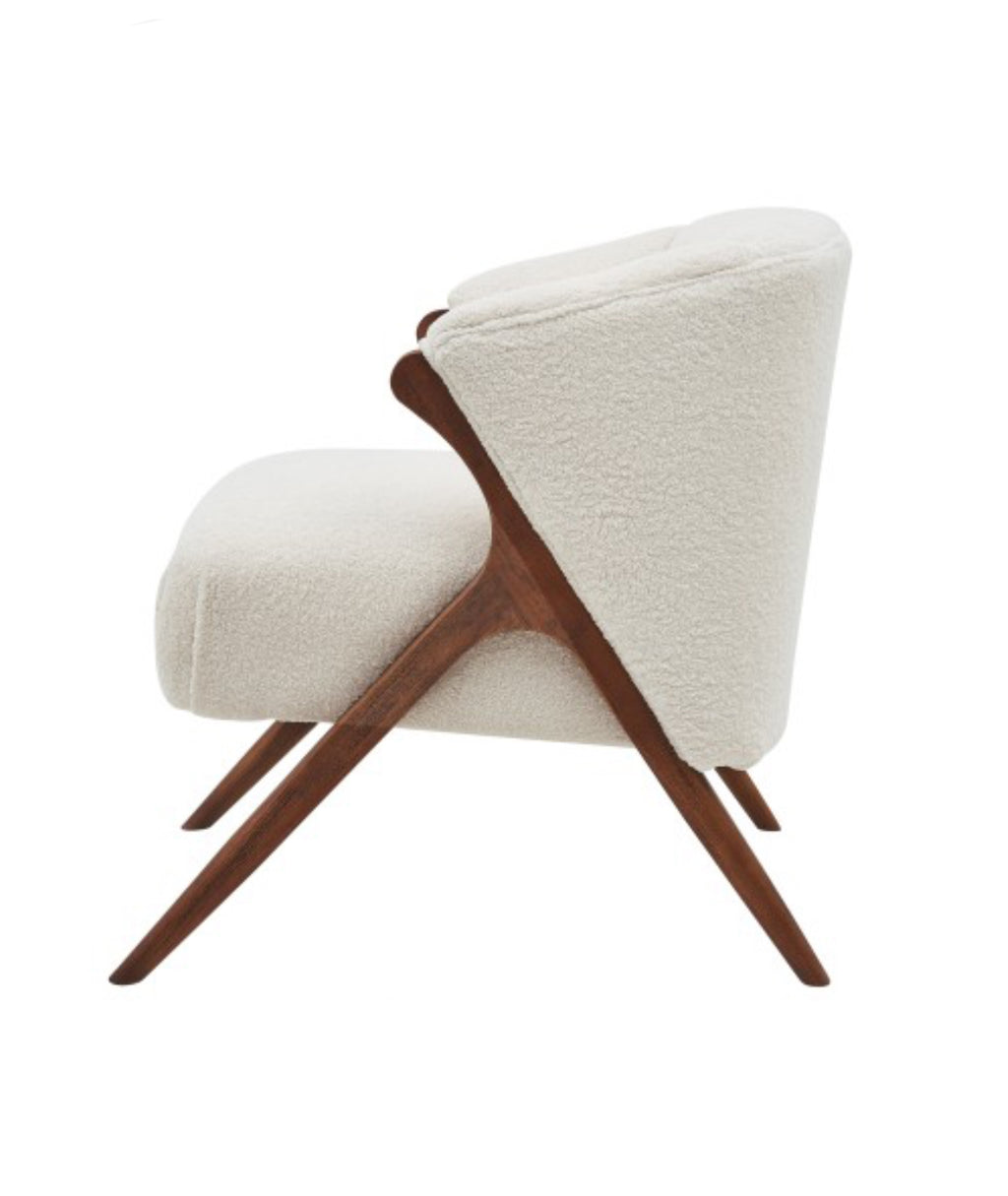 Florence Boucle Blanco Silla de Acento