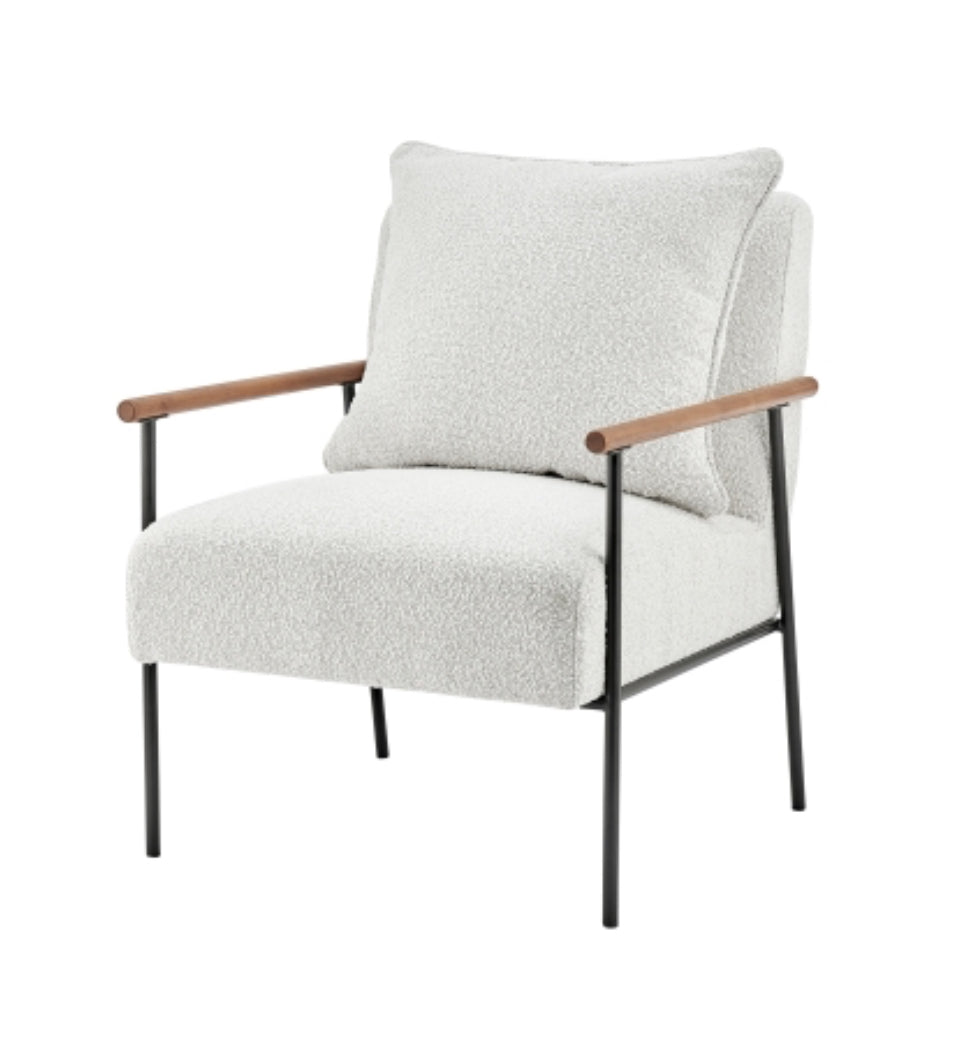 Quinton Boucle Crema Silla de Acento