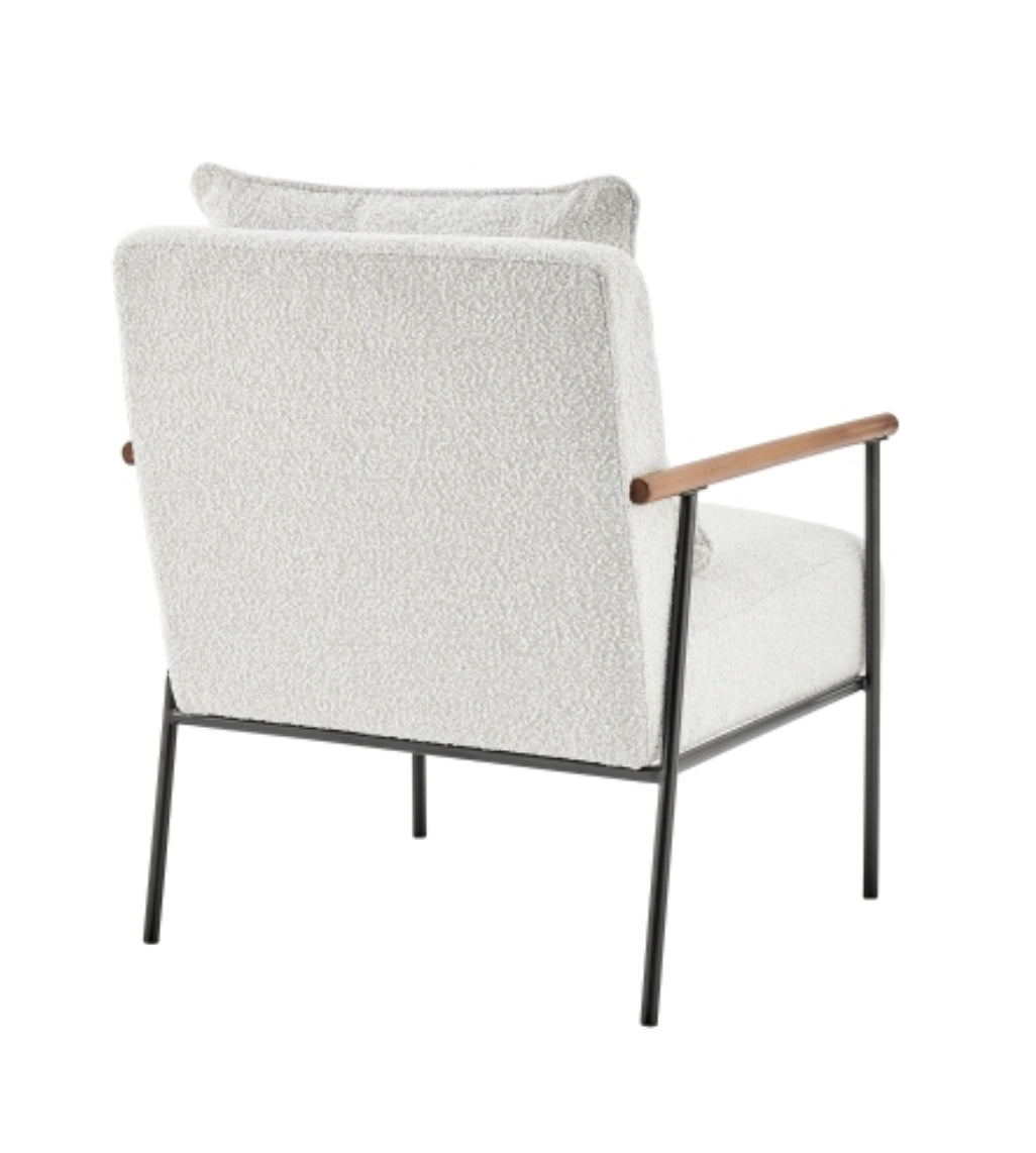 Quinton Boucle Crema Silla de Acento