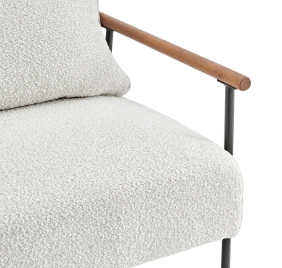 Quinton Boucle Crema Silla de Acento