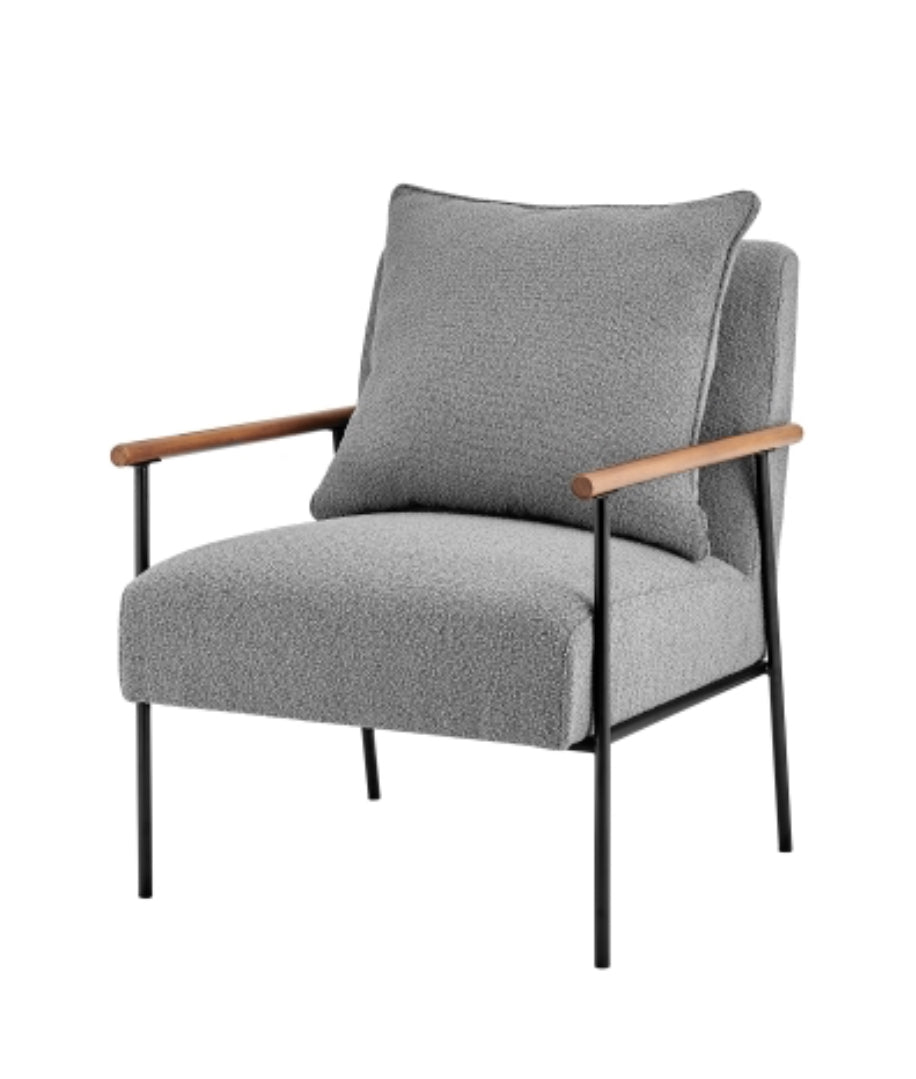 Quinton Boucle Gris Silla de Acento