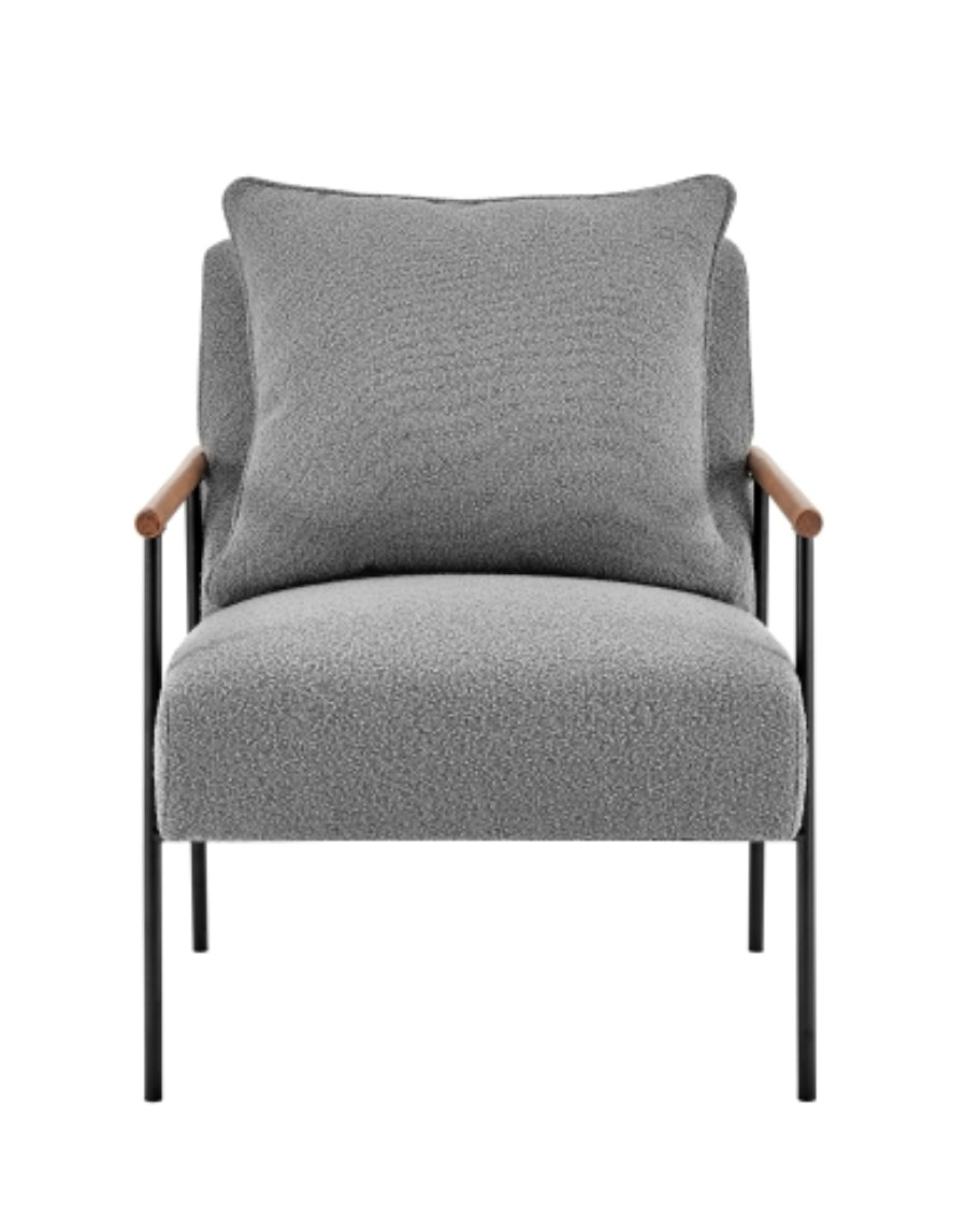 Quinton Boucle Gris Silla de Acento