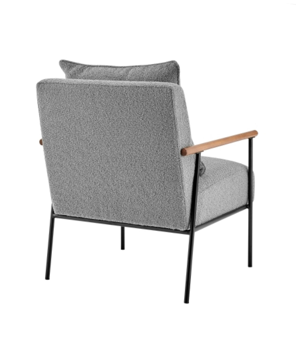 Quinton Boucle Gris Silla de Acento