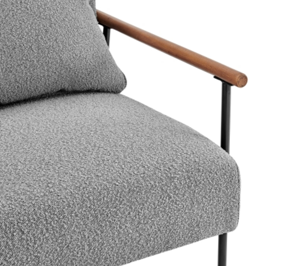 Quinton Boucle Gris Silla de Acento